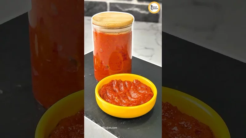 Lehsan Kashmiri Mirch Chutney - Storable Recipe By Food Fusion