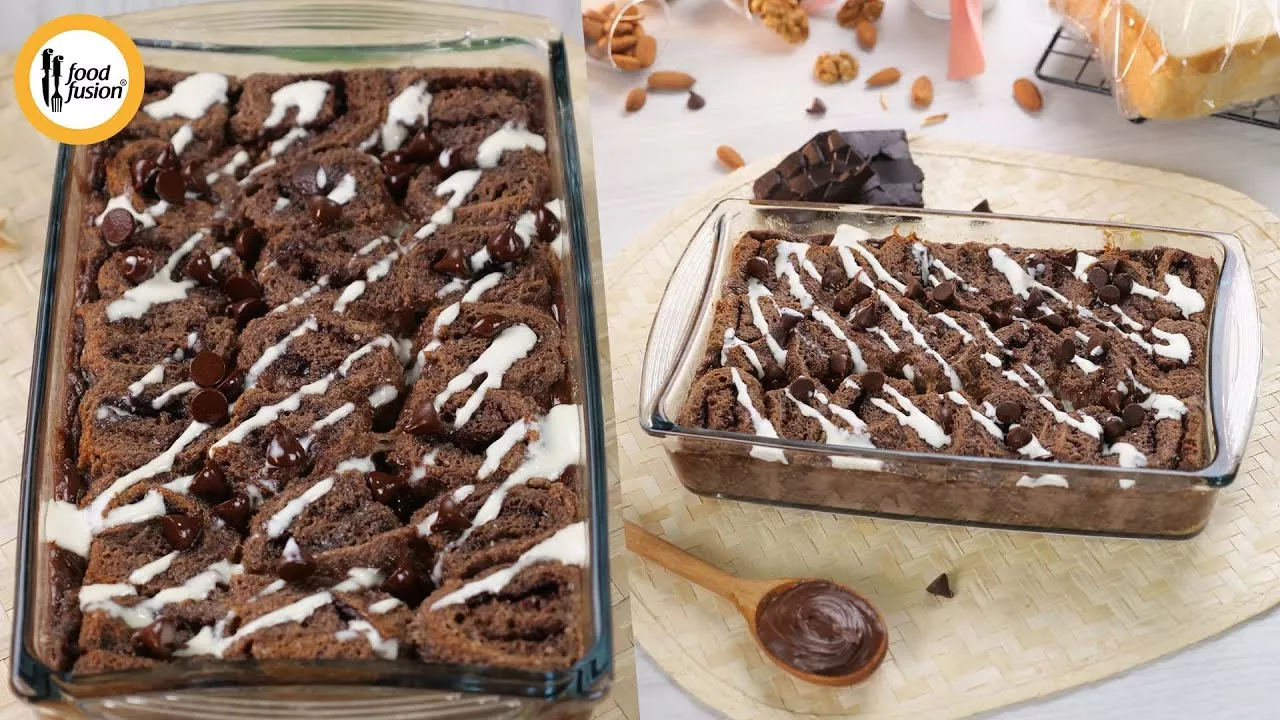 Chocolate Bread Pudding - Ramadan Special Recipe by Food Fusion