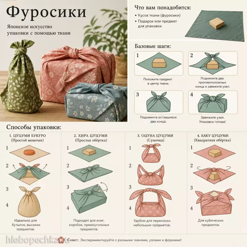 Фуросики вместо упаковочной бумаги