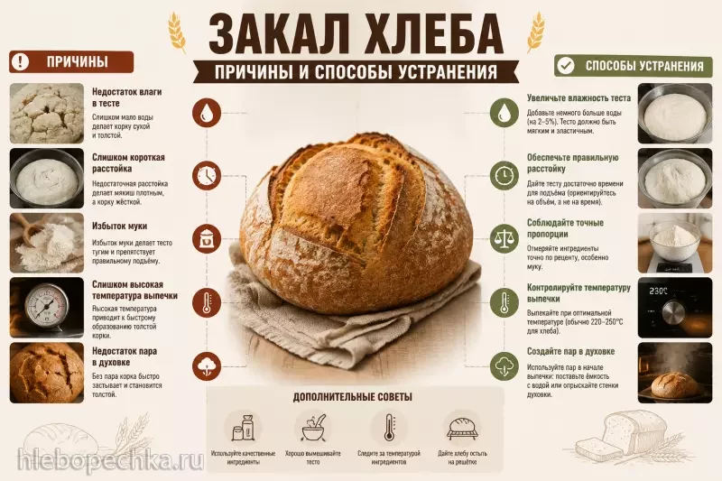 Закал безглютенового хлеба (причины и способы устранения)
