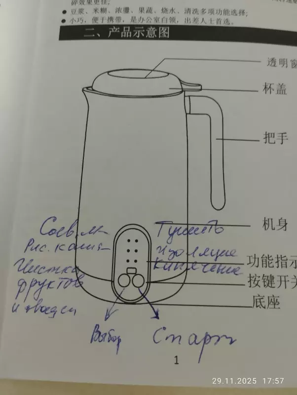 Соевая корова (аппарат для получения соевого молока, soy milk maker)