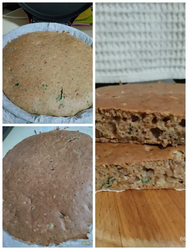 Цельнозерновые крекеры с грецкими орехами, изюмом и свежей зеленью