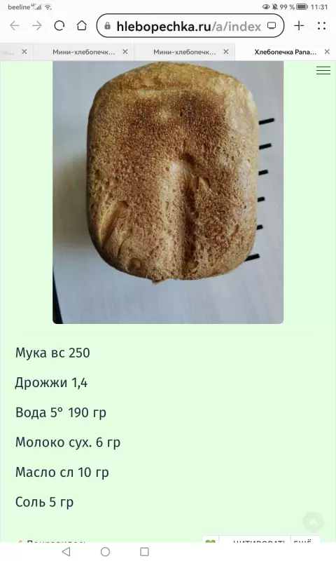 Мини-хлебопечка Panasonic SD PN100