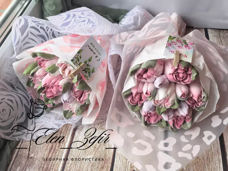Зефирные букеты и композиции