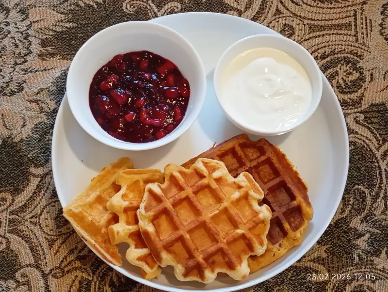 Творожные вафли от И. Лазерсона в вафельнице Gfgrill GF-020 Waffle Pro