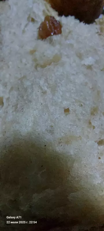 Булочки с изюмом на опаре