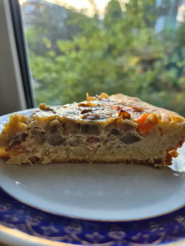 Тарт с баклажанами и помидорами