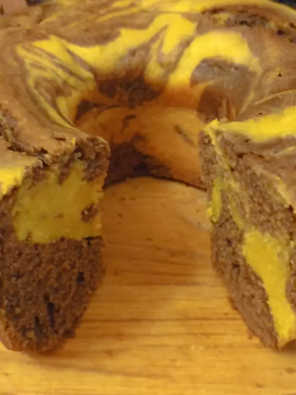 Кекс "Мозаика" с тыквой