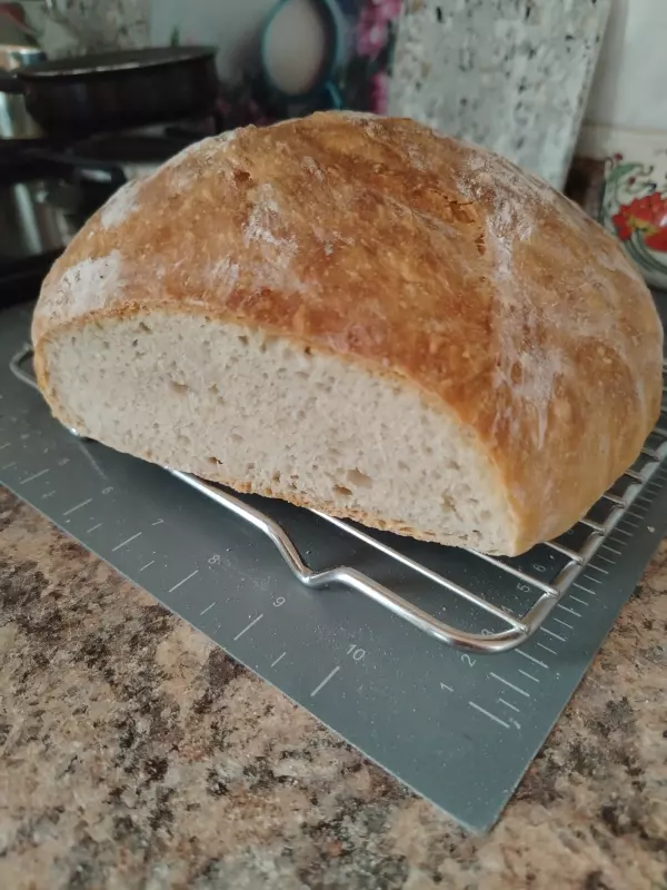 Кустарный хлеб без замеса