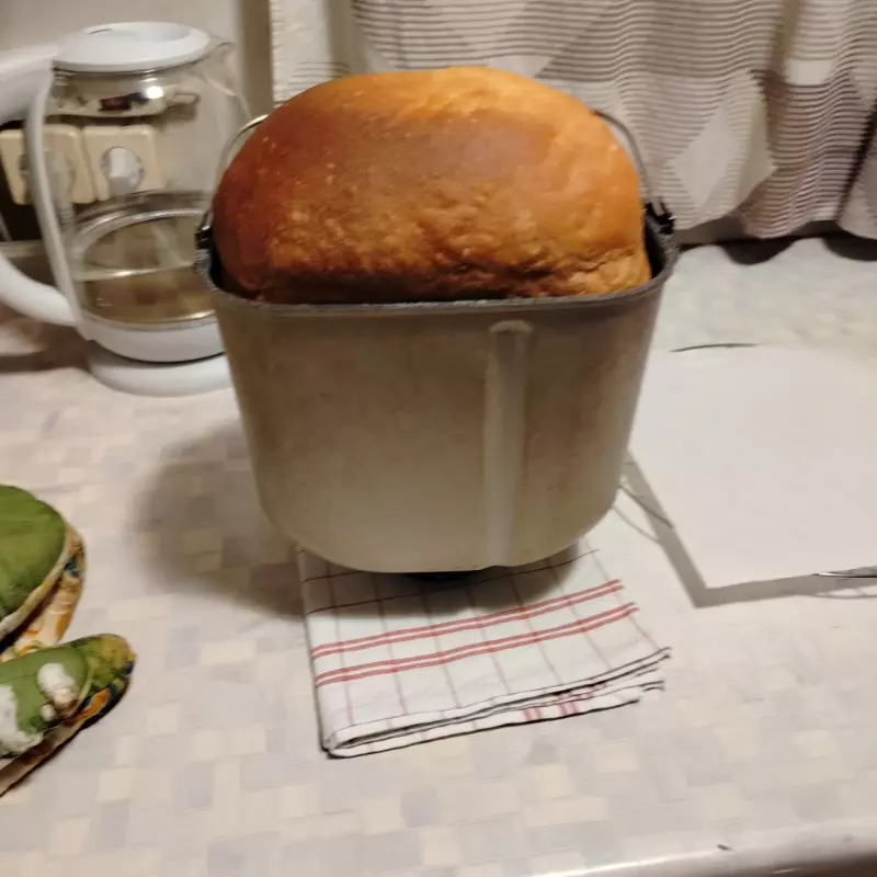 Пшеничный хлеб с картофельными хлопьями (хлебопечка)