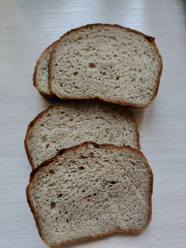 Пшенично-ржаной хлеб на долгой опаре