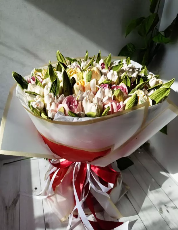 Зефирные букеты и композиции