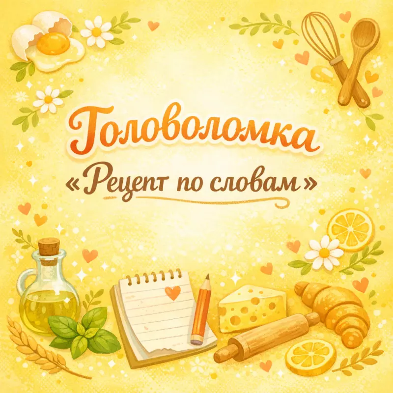 🧲 Головоломка «Рецепт по словам»