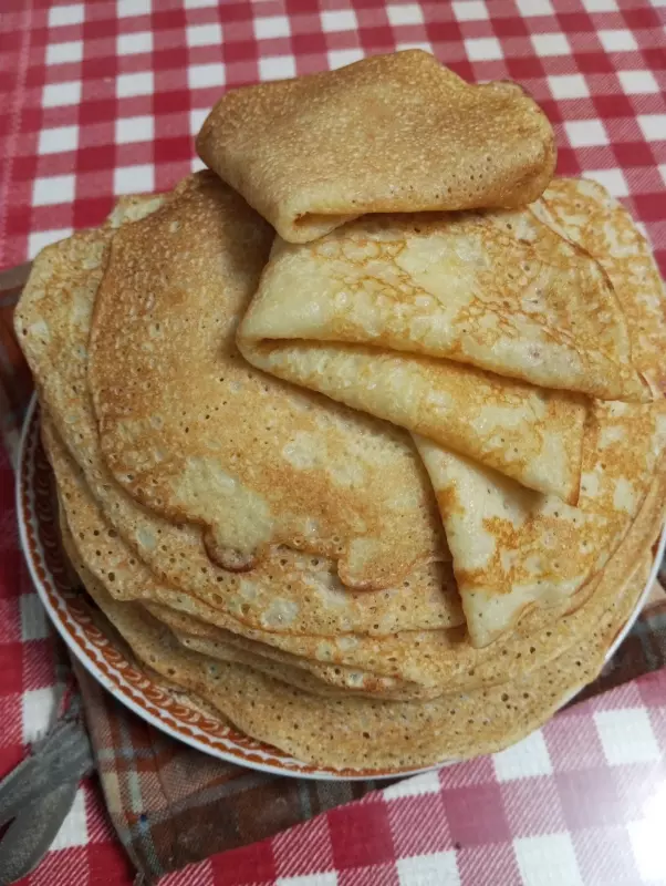 Блины на сыворотке (замес наоборот)