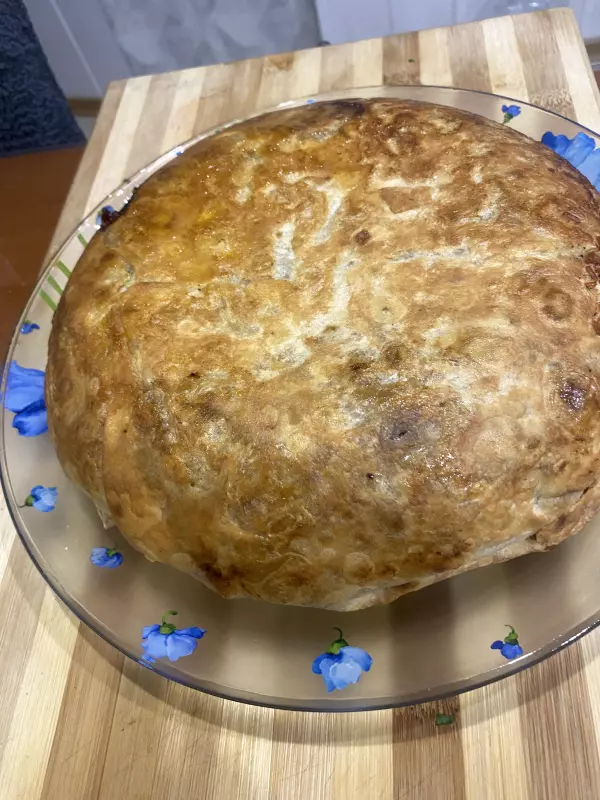 Плов в хрустящем лаваше в мультиварке Bork U800