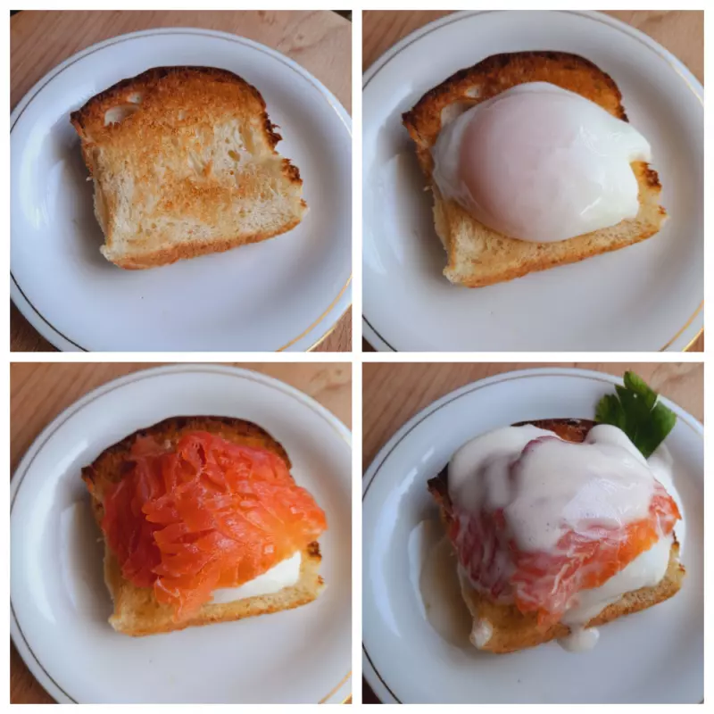 Яйцо Бенедикт с голландским соусом (рецепт И. И. Лазерсона)