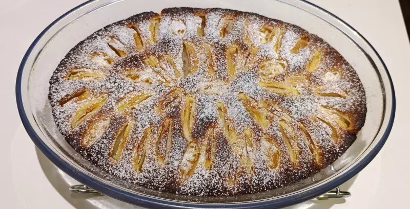 Пирог с грушами из творожного теста