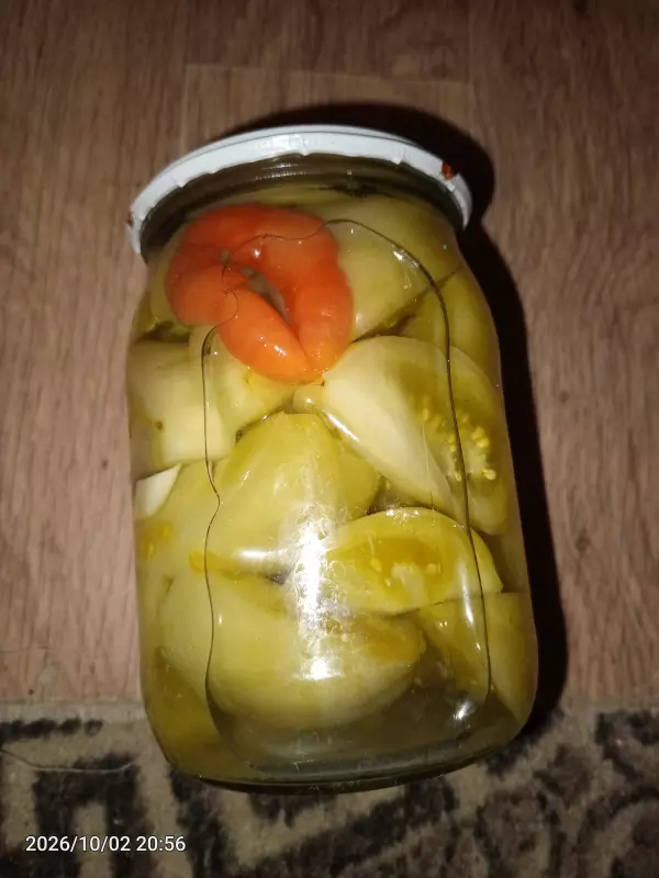 Зеленые помидоры на зиму "Цветочек"