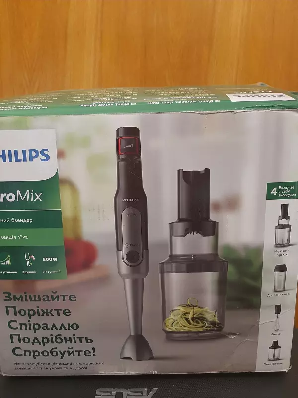 Погружной блендер 7 в 1 Philips HR2657/90 с овощерезкой-спиралайзером (авторский обзор)