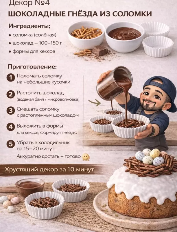 Примеры украшения куличей и пасхи