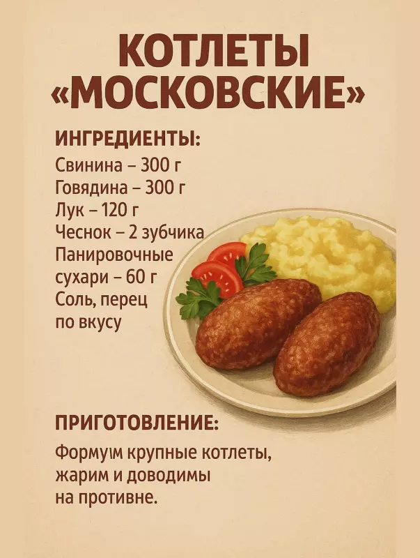 Кулинарная инфографика в рецептах