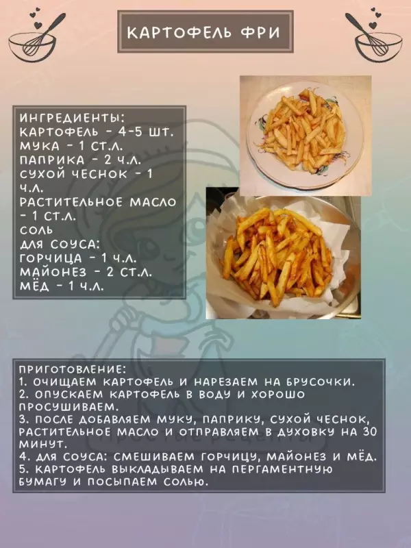 Кулинарная инфографика в рецептах