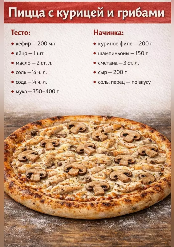 Кулинарная инфографика в рецептах