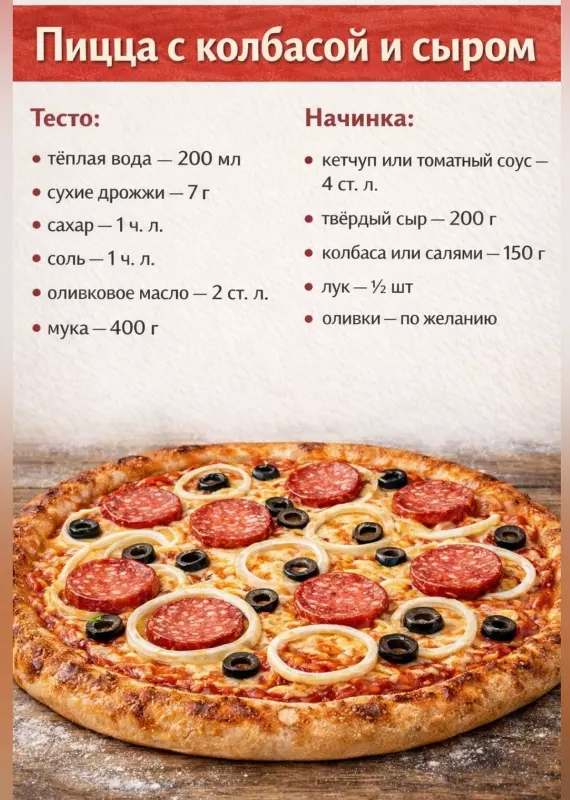 Кулинарная инфографика в рецептах