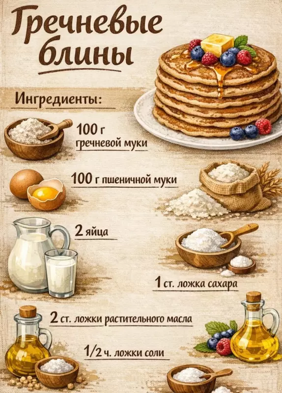 Кулинарная инфографика в рецептах