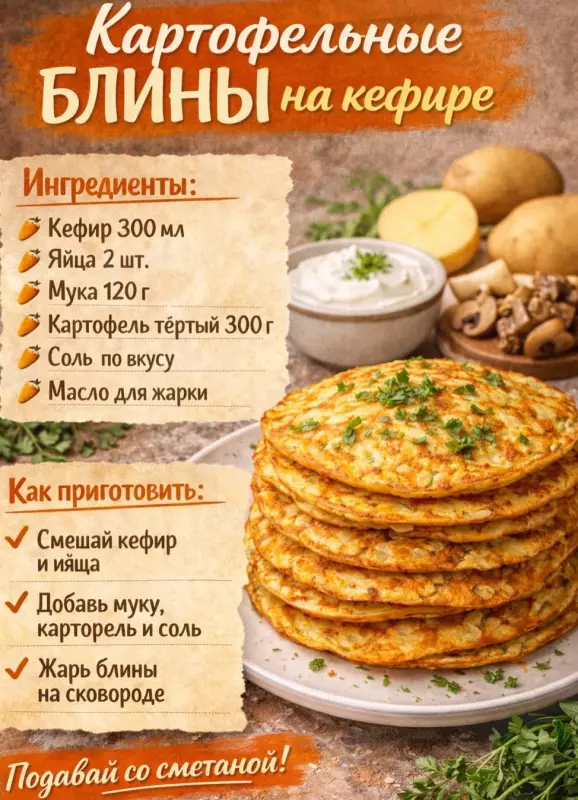 Кулинарная инфографика в рецептах