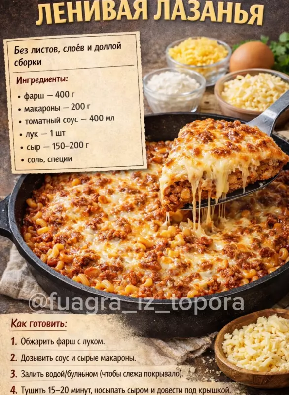 Кулинарная инфографика в рецептах