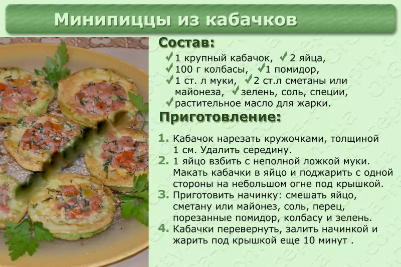 Кулинарная инфографика в рецептах