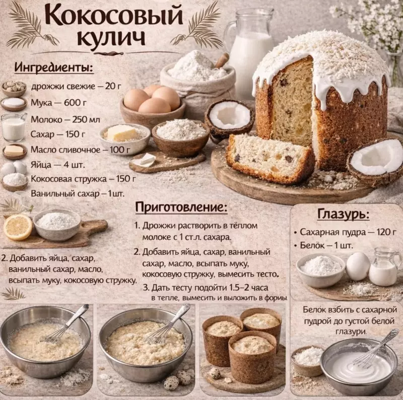 Кулинарная инфографика в рецептах