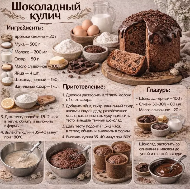Кулинарная инфографика в рецептах