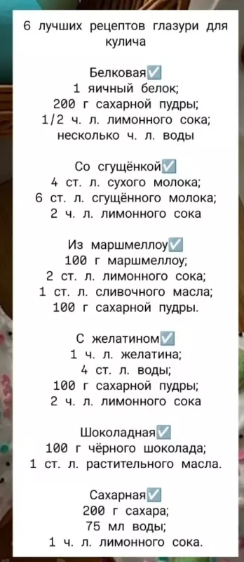 Кулинарная инфографика в рецептах