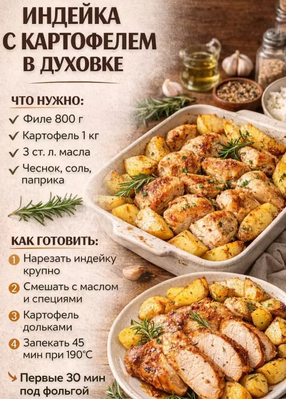 Кулинарная инфографика в рецептах