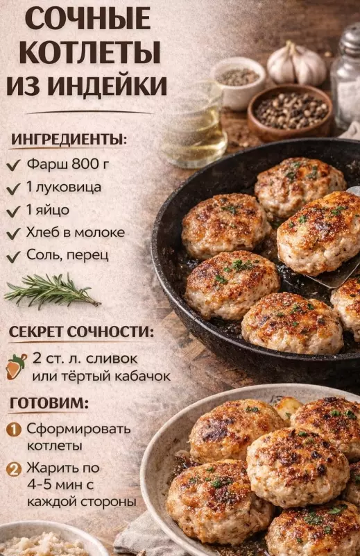 Кулинарная инфографика в рецептах