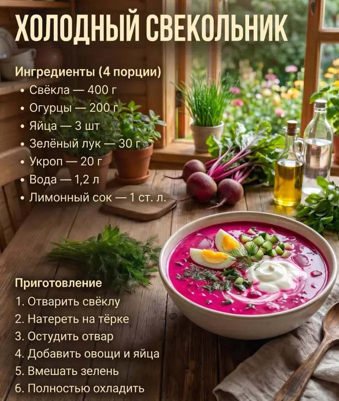 Кулинарная инфографика в рецептах