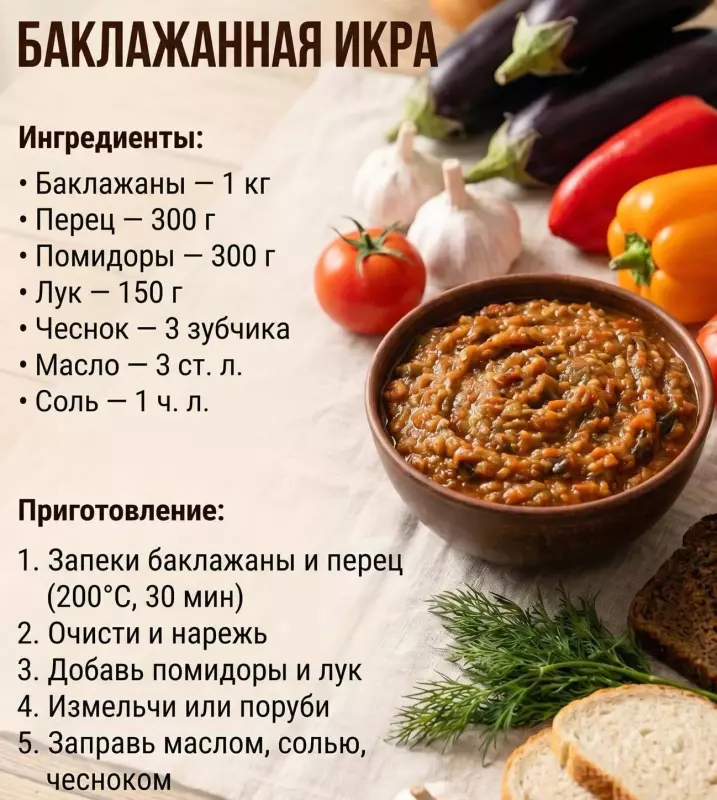 Кулинарная инфографика в рецептах