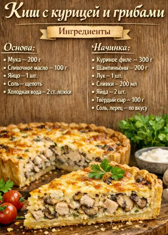 Кулинарная инфографика в рецептах