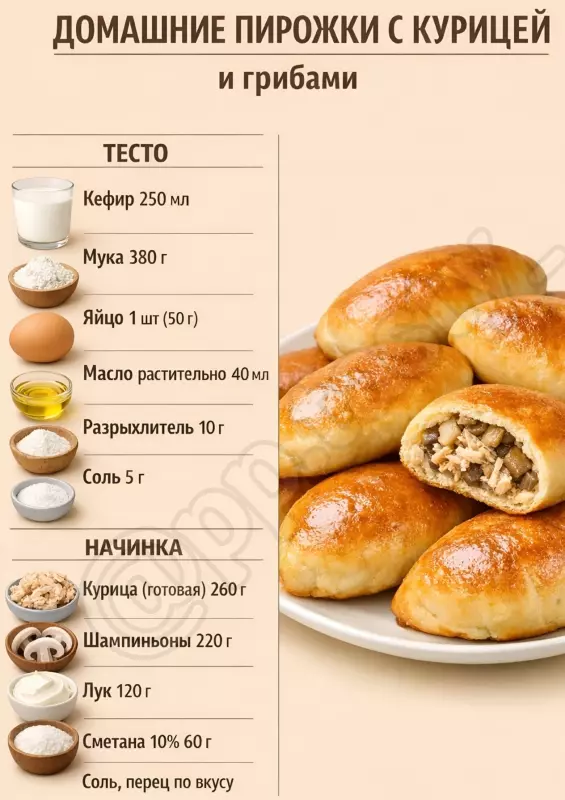 Кулинарная инфографика в рецептах