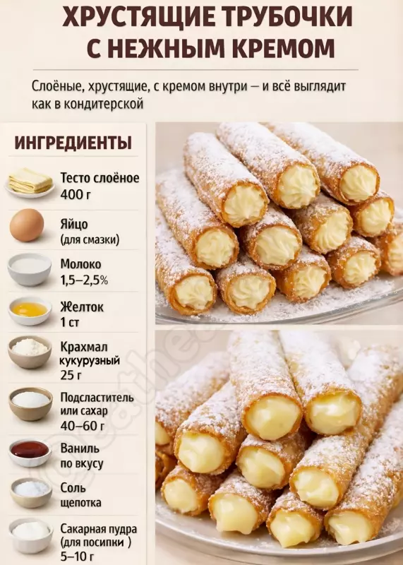 Кулинарная инфографика в рецептах