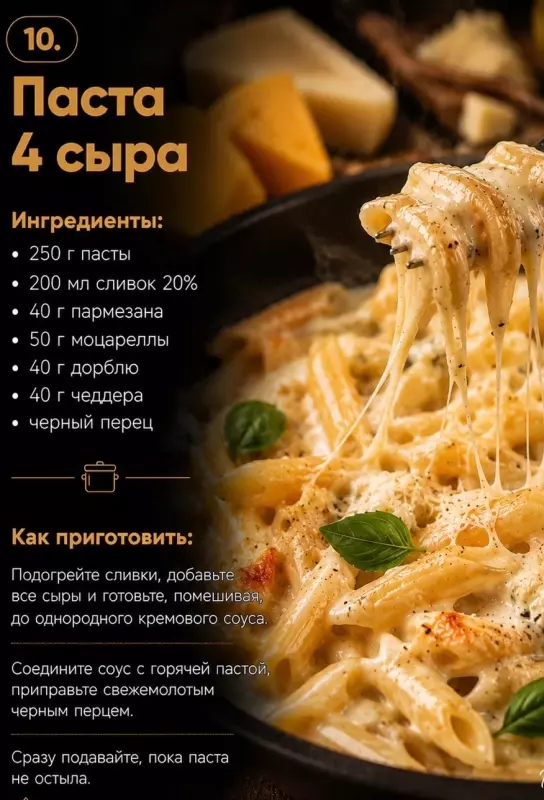 Кулинарная инфографика в рецептах