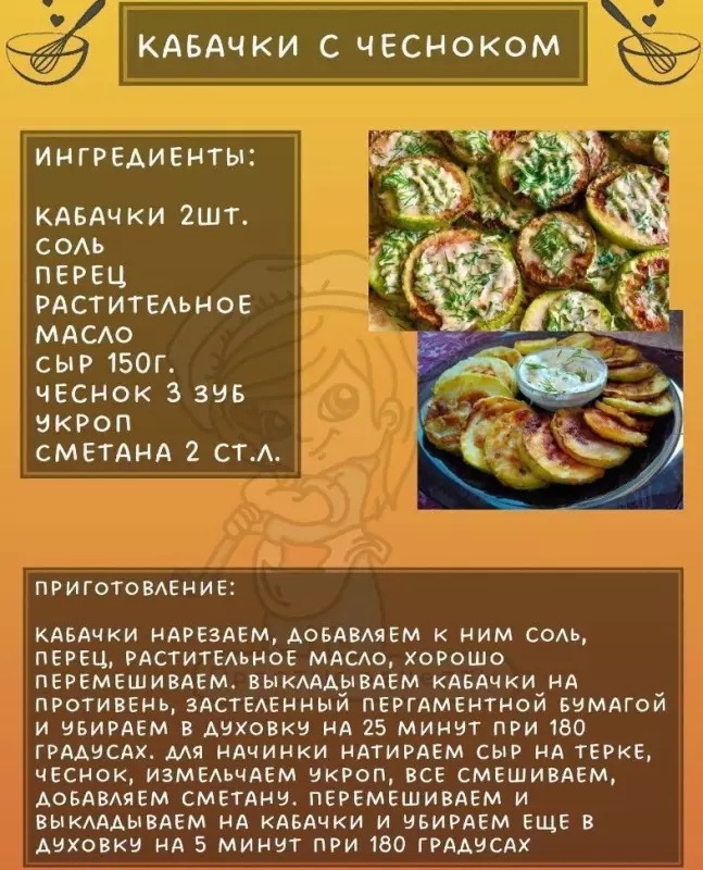Кулинарная инфографика в рецептах