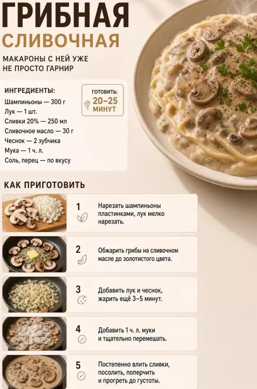 Кулинарная инфографика в рецептах