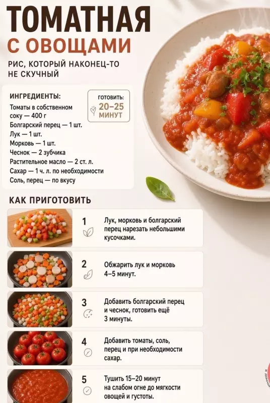 Кулинарная инфографика в рецептах